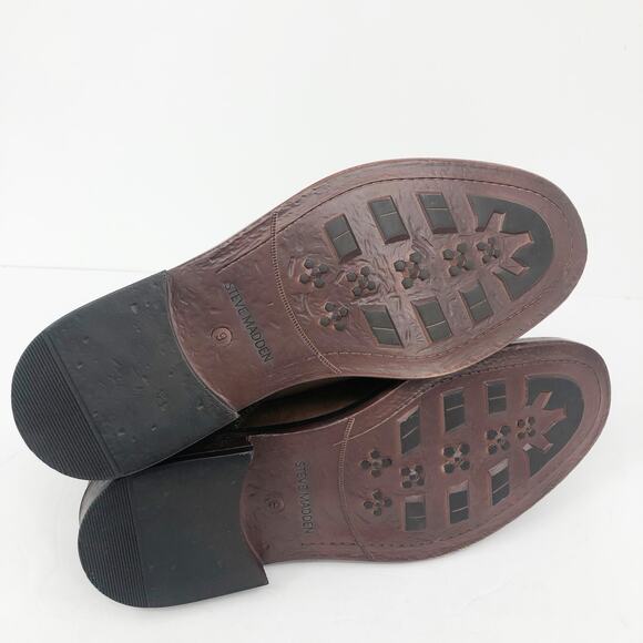 STEVE MADDEN Mens GNOMIE Chukka Boots 9 Brown Lace Up Leather NWOB main image 4